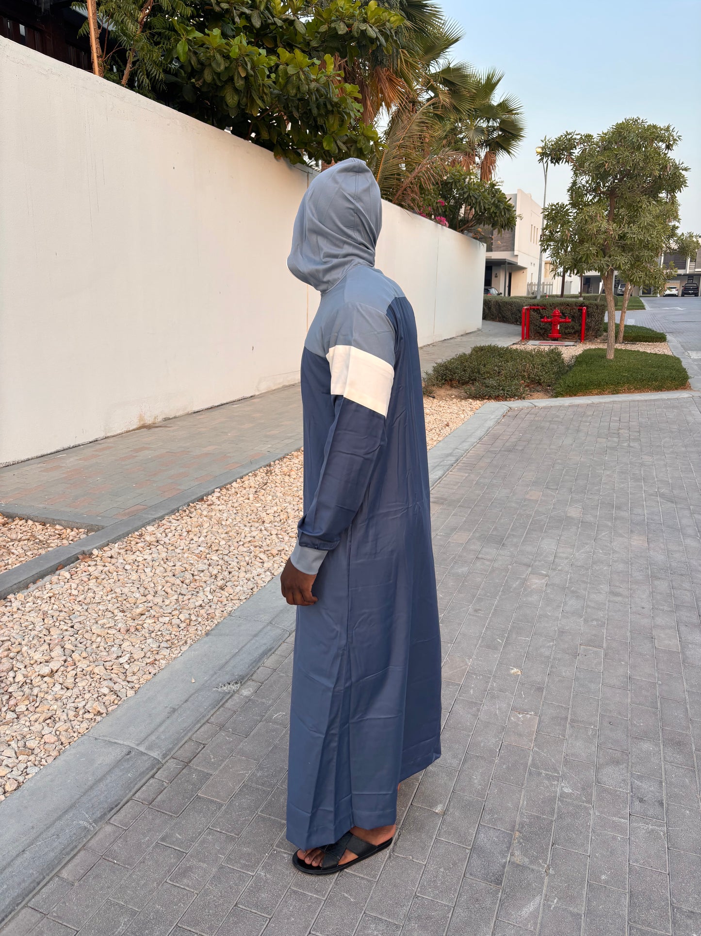 Qamis - Bleu/Blanc/Gris