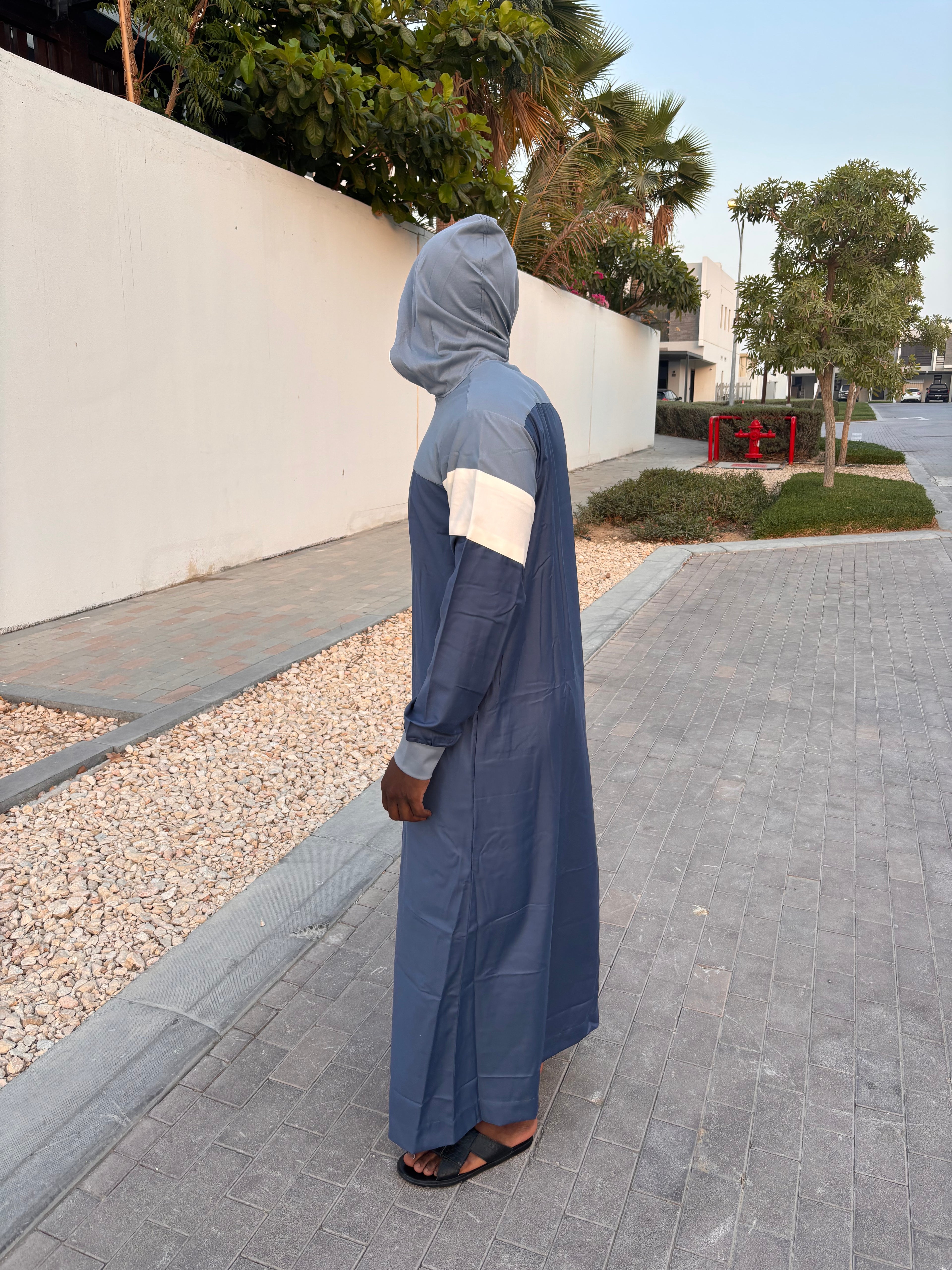 Qamis - Bleu/Blanc/Gris