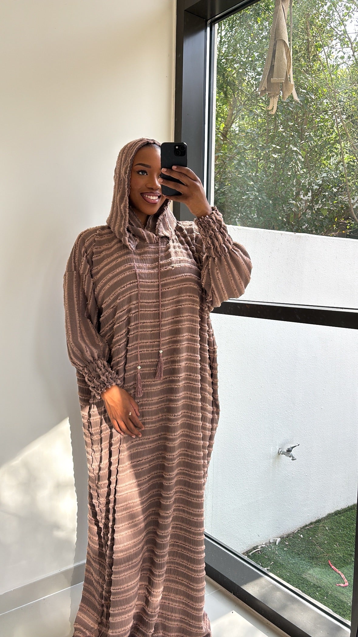 Robe de prière - Capuche Beige